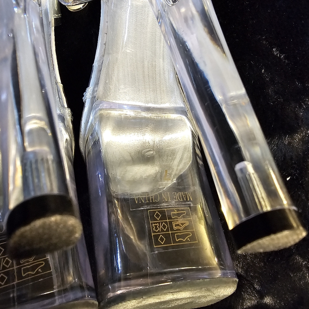 Ellie Silver and Clear Platform Heels - Picture 9 of 9